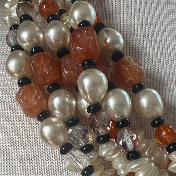 Elegant Multi-Strand Pearl and Bead Necklace - Picture 3 of 3